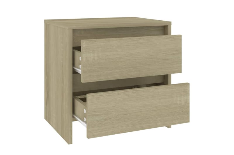 Nattbord sonoma eik 45x34,5x44,5 cm sponplate - Brun - Møbler - Bord - Avlastningsbord - Sengebord & nattbord