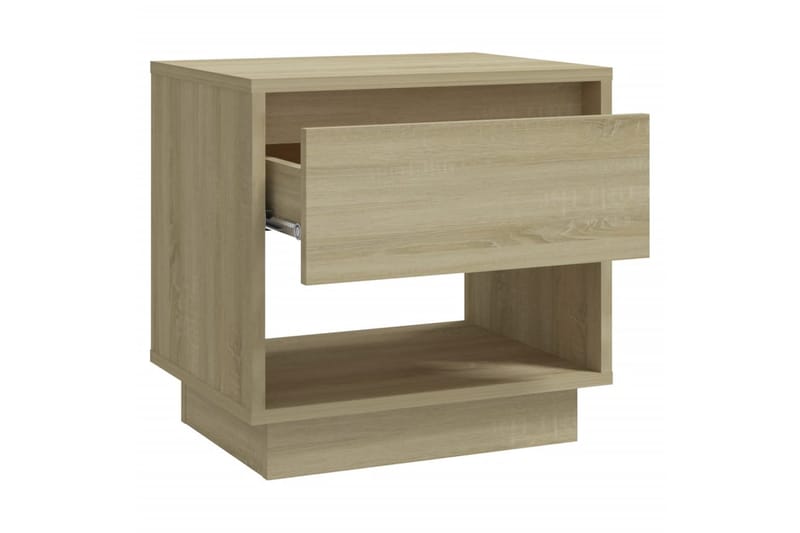 Nattbord sonoma eik 45x34x44 cm sponplate - Beige - Møbler - Bord - Avlastningsbord - Sengebord & nattbord