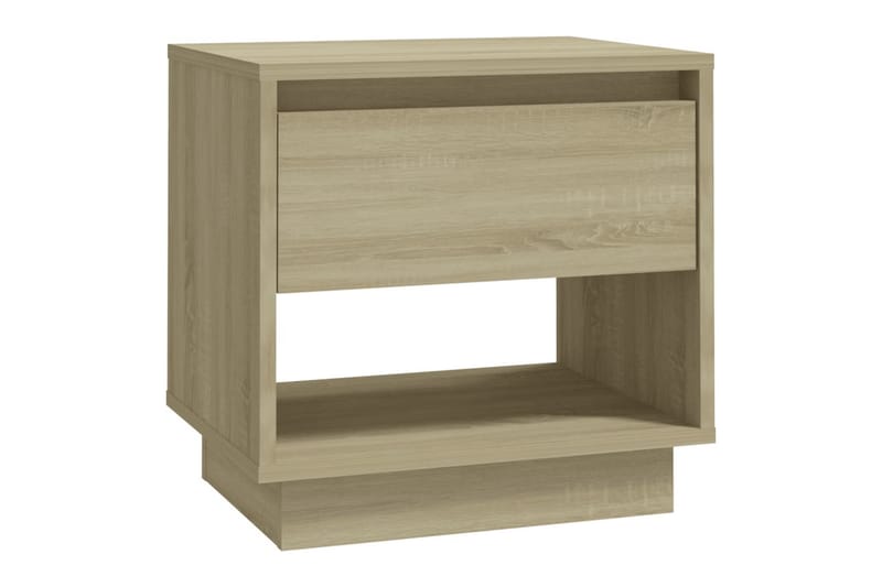 Nattbord sonoma eik 45x34x44 cm sponplate - Beige - Møbler - Bord - Avlastningsbord - Sengebord & nattbord