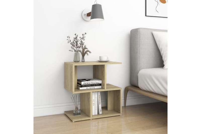 Nattbord sonoma eik 50x30x51,5 cm sponplate - Brun - Møbler - Bord - Avlastningsbord - Sengebord & nattbord