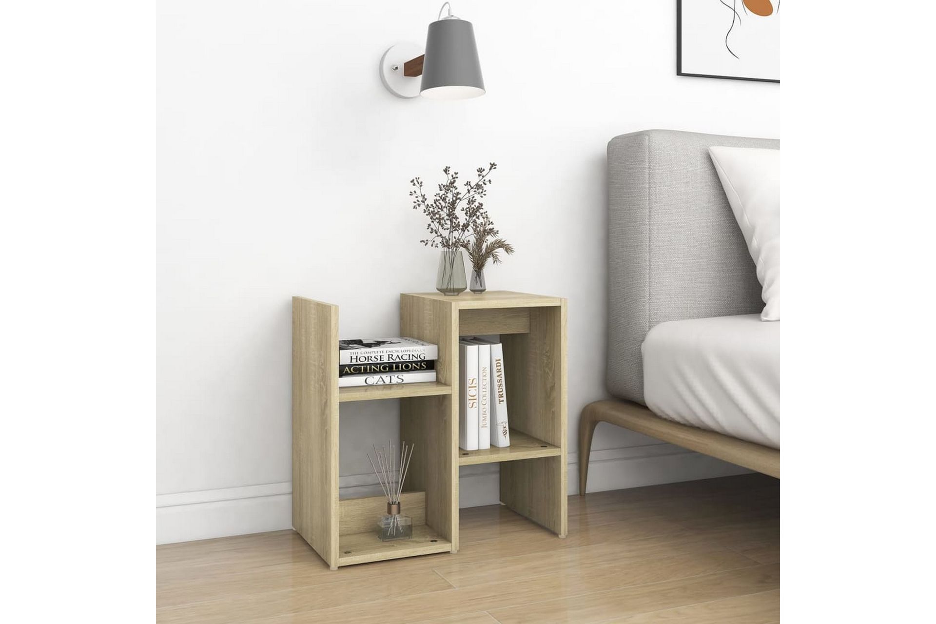 Nattbord sonoma eik 50x30x51,5 cm sponplate - Brun - Møbler - Bord - Avlastningsbord - Sengebord & nattbord