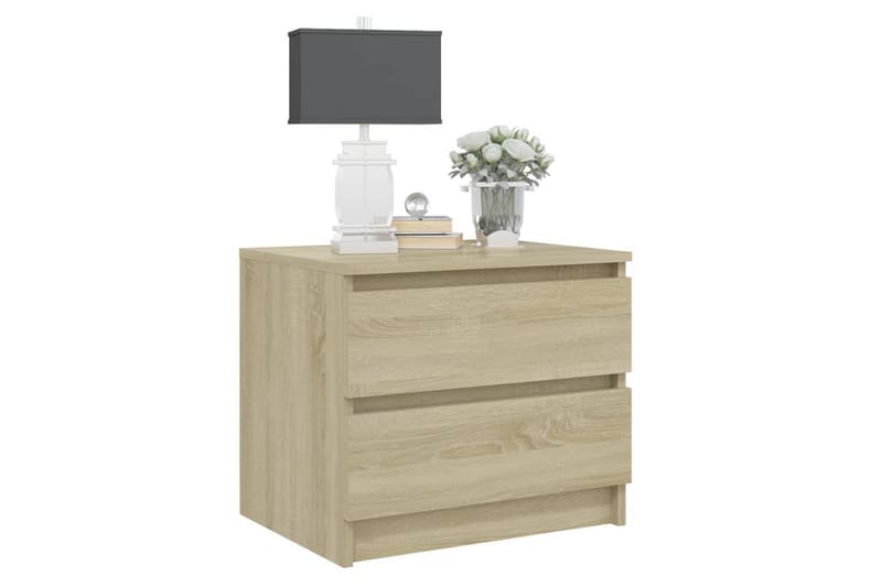 Nattbord sonoma eik 50x39x43,5 cm sponplate - Brun - Møbler - Bord - Avlastningsbord - Sengebord & nattbord