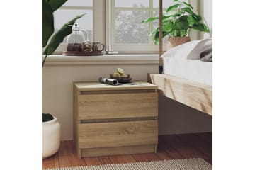 Nattbord sonoma eik 50x39x43,5 cm sponplate - Brun - Møbler - Bord - Avlastningsbord - Sengebord & nattbord