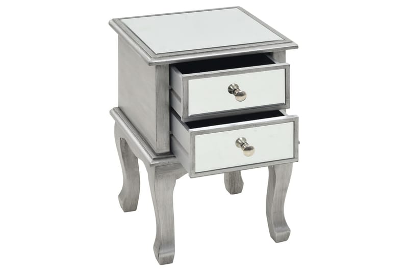 Nattbord speilet glass og MDF 34,5x30x50 cm - Spegel - Møbler - Bord - Avlastningsbord - Sengebord & nattbord