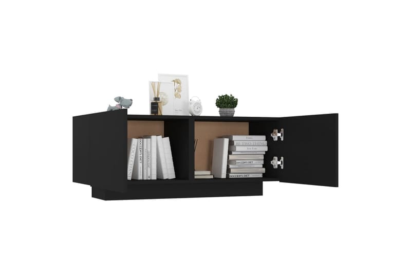 Nattbord svart 100x35x40 cm sponplate - Svart - Møbler - Bord - Avlastningsbord - Sengebord & nattbord
