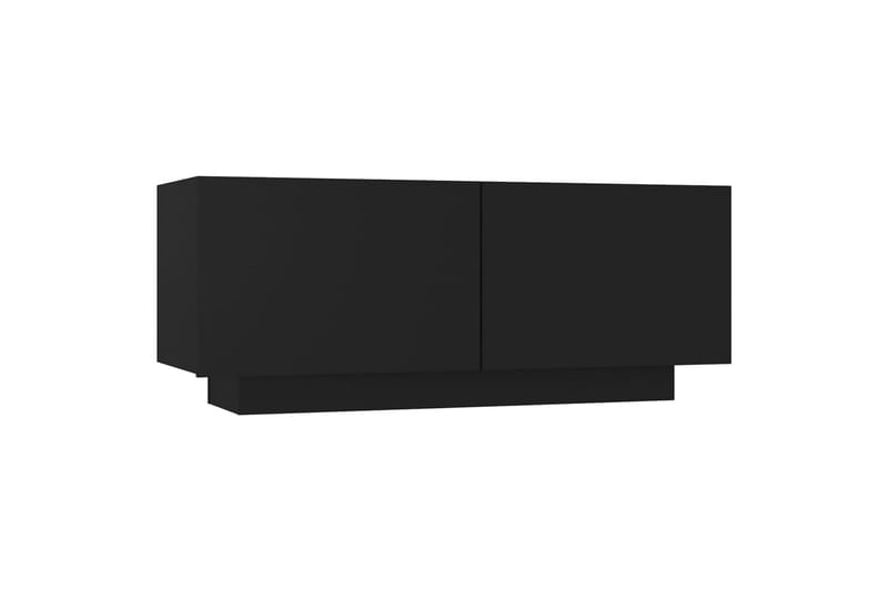 Nattbord svart 100x35x40 cm sponplate - Svart - Sengebord & nattbord