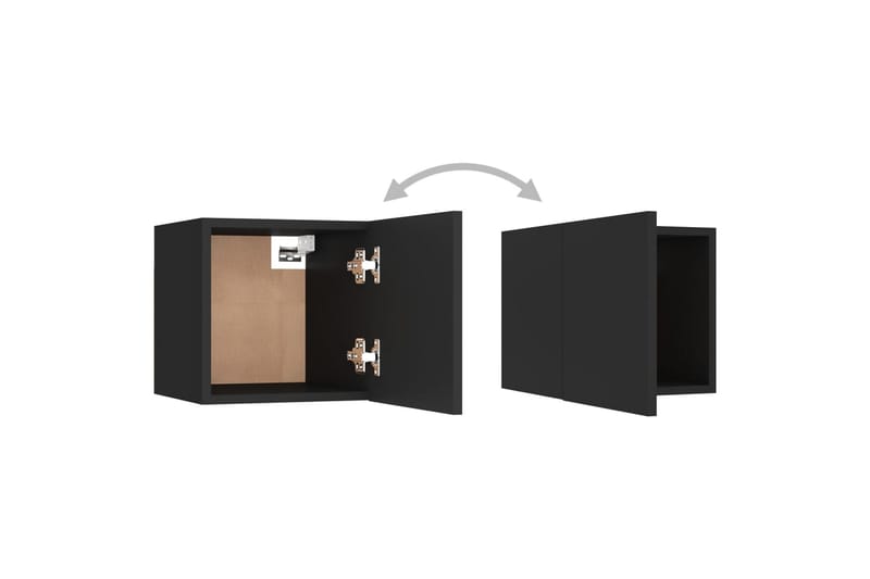 Nattbord svart 30,5x30x30 cm sponplate - Svart - Møbler - Bord - Avlastningsbord - Sengebord & nattbord