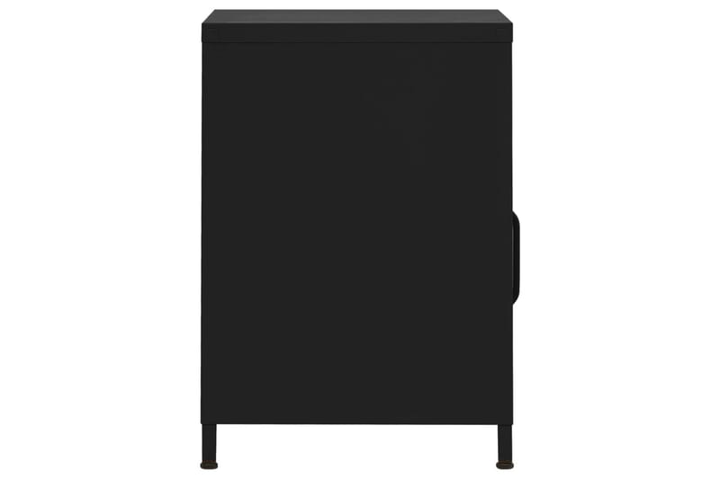 Nattbord svart 35x35x51 cm stål - Svart - Sengebord & nattbord