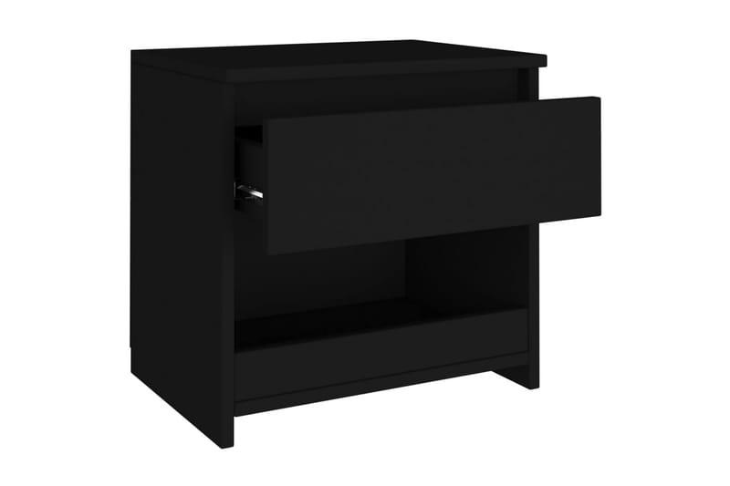 Nattbord svart 40x30x39 cm sponplate - Svart - Møbler - Bord - Avlastningsbord - Sengebord & nattbord