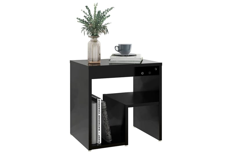 Nattbord svart 40x30x40 cm sponplate - Svart - Møbler - Bord - Avlastningsbord - Sengebord & nattbord