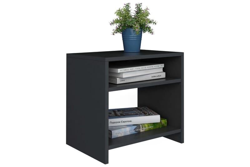 Nattbord svart 40x30x40 cm sponplate - Svart - Møbler - Bord - Avlastningsbord - Sengebord & nattbord