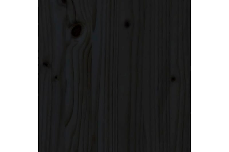 Nattbord svart 40x34x40 cm heltre furu - Svart - Sengebord & nattbord