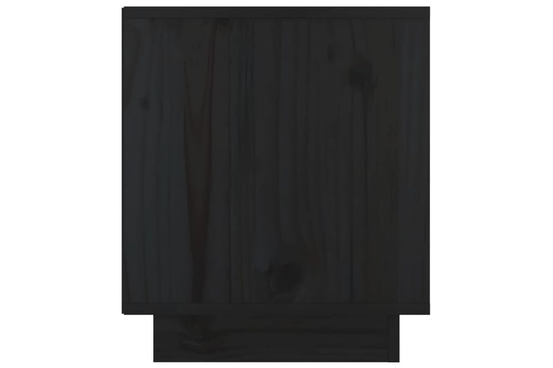 Nattbord svart 40x34x40 cm heltre furu - Svart - Sengebord & nattbord