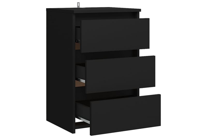 Nattbord svart 40x35x62,5 cm sponplate - Svart - Sengebord & nattbord