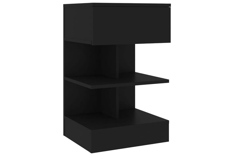 Nattbord svart 40x35x65 cm sponplate - Svart - Møbler - Bord - Avlastningsbord - Sengebord & nattbord