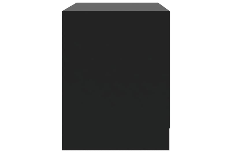 Nattbord svart 45x34,5x44,5 cm sponplate - Svart - Møbler - Bord - Avlastningsbord - Sengebord & nattbord