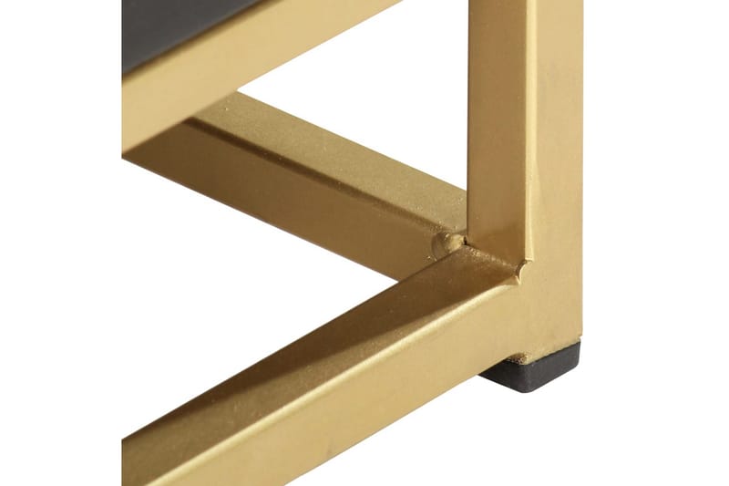 Nattbord svart og gull 40x30x50 cm heltre mango - Møbler - Bord - Avlastningsbord - Sengebord & nattbord