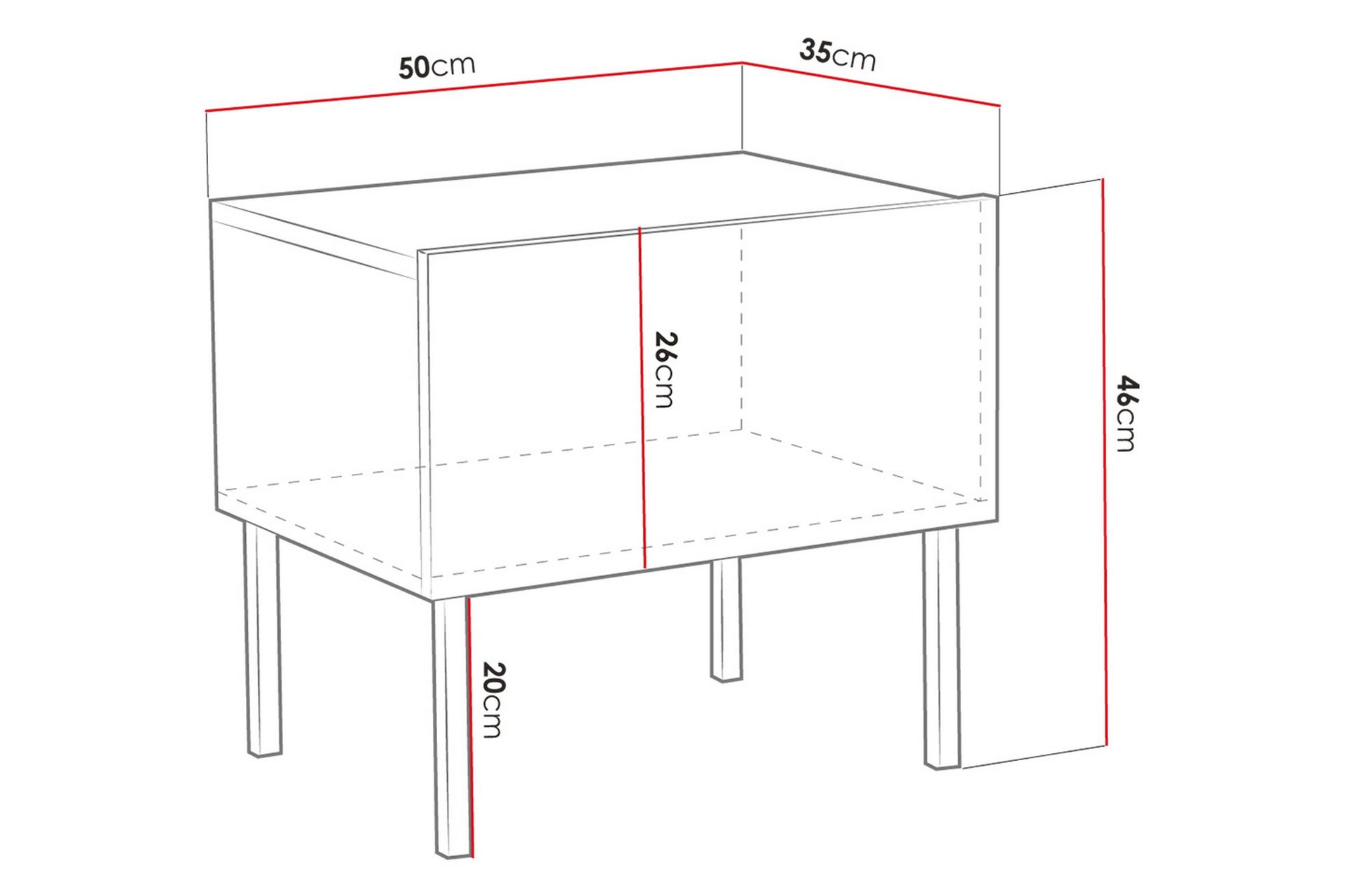 Nattbord - Svart - Møbler - Bord - Avlastningsbord - Sengebord & nattbord