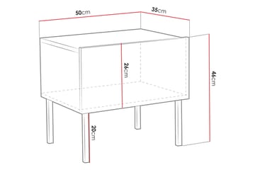 Nattbord - Svart - Møbler - Bord - Avlastningsbord - Sengebord & nattbord