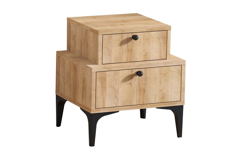 Nightstand Eik - Møbler - Bord - Avlastningsbord - Sengebord & nattbord
