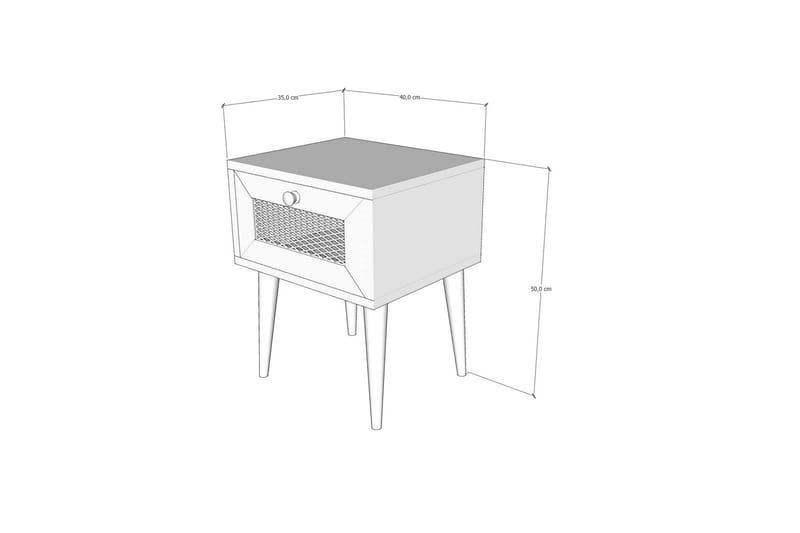 Nightstand Eik - Møbler - Bord - Avlastningsbord - Sengebord & nattbord