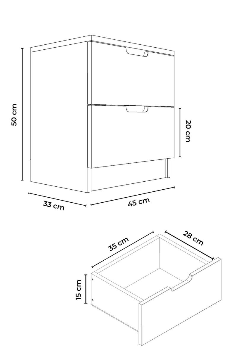Nightstand Hanah Home - Møbler - Bord - Avlastningsbord - Sengebord & nattbord