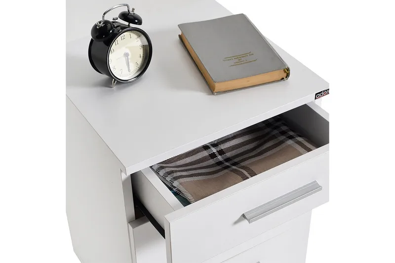 Nightstand Hvit - Hvit - Møbler - Bord - Avlastningsbord - Sengebord & nattbord