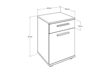 Nightstand Hvit - Hvit - Møbler - Bord - Avlastningsbord - Sengebord & nattbord