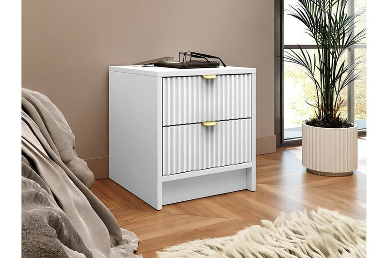 Novaj Sengbord 35 cm - Hvid - Møbler - Bord - Avlastningsbord - Sengebord & nattbord