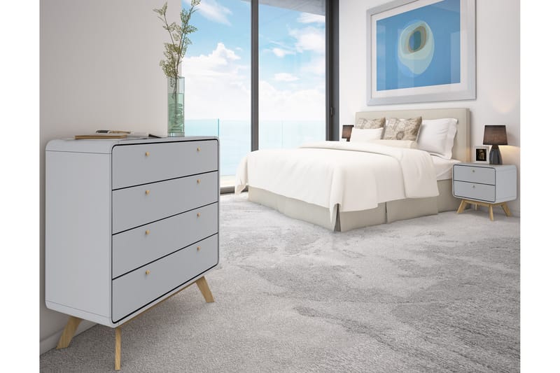 Olivet Nattbord 51 cm - Grå - Møbler - Bord - Avlastningsbord - Sengebord & nattbord