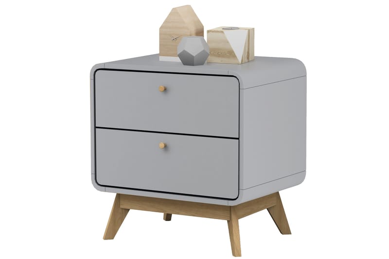Olivet Nattbord 51 cm - Grå - Møbler - Bord - Avlastningsbord - Sengebord & nattbord