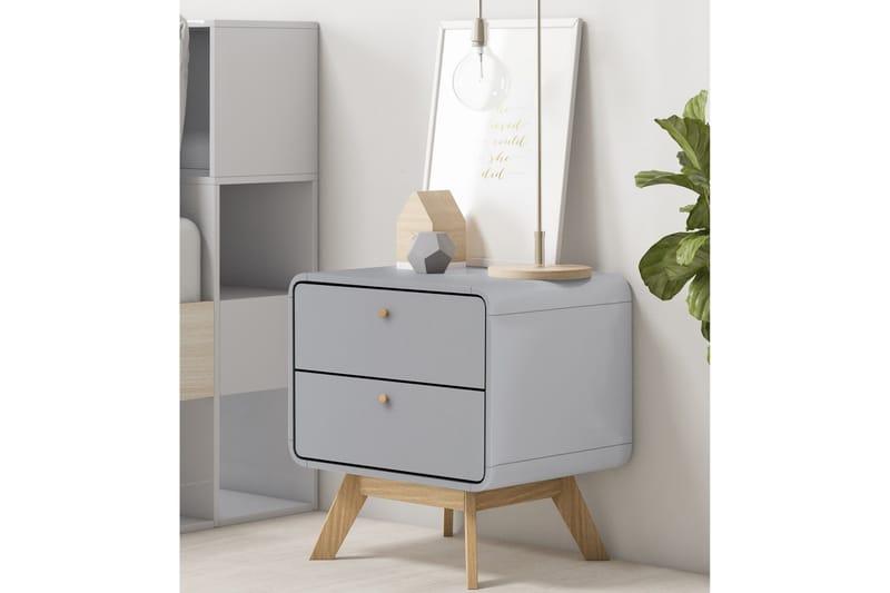 Olivet Nattbord 51 cm - Grå - Møbler - Bord - Avlastningsbord - Sengebord & nattbord