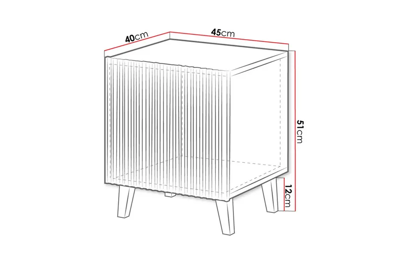 Pafos Nattbord Firekantet Svart|Gull - Møbler - Bord - Avlastningsbord - Sengebord & nattbord