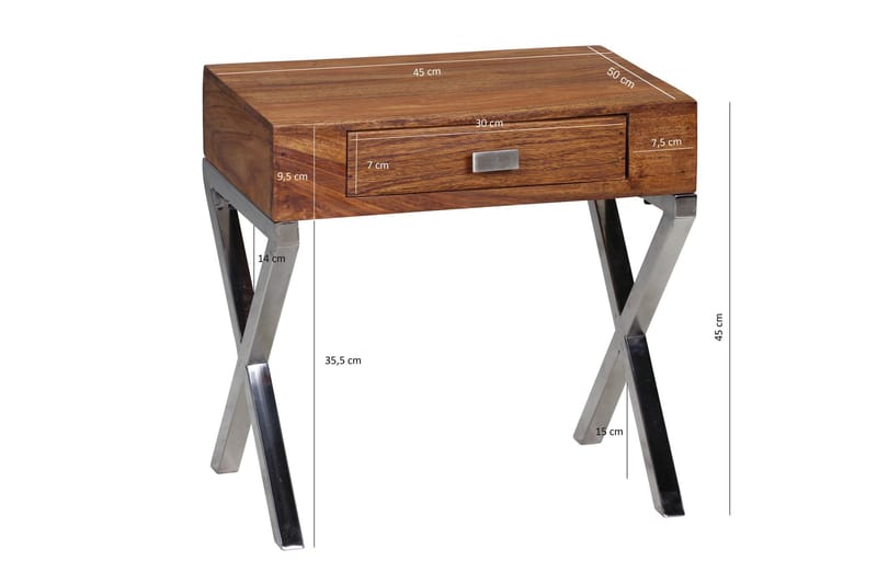 Pakefield Nattbord 45 cm - Brun - Møbler - Bord - Avlastningsbord - Sengebord & nattbord