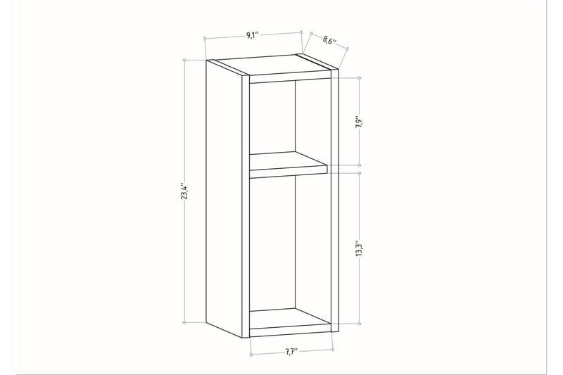 Rinorea Nattbord 23,2x59,6 cm - Antrasitt - Møbler - Bord - Avlastningsbord - Sengebord & nattbord
