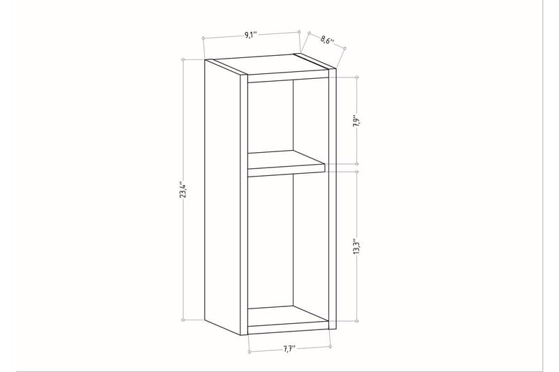 Rinorea Nattbord 23,2x59,6 cm - Antrasitt - Sengebord & nattbord