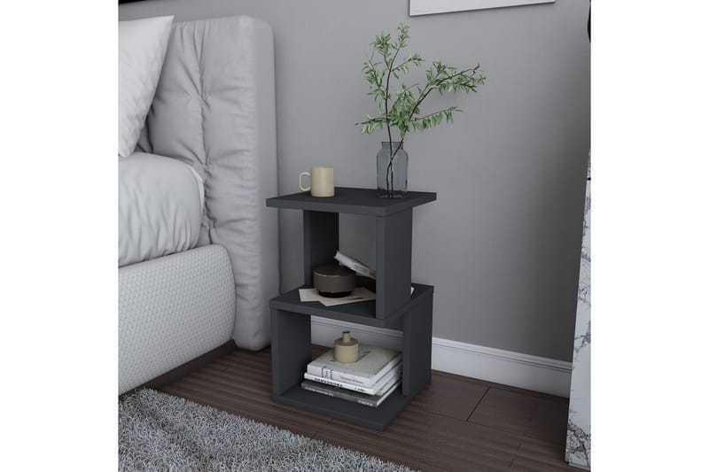 Rinorea Nattbord 29,6x49,4 cm - Antrasitt - Møbler - Bord - Avlastningsbord - Sengebord & nattbord