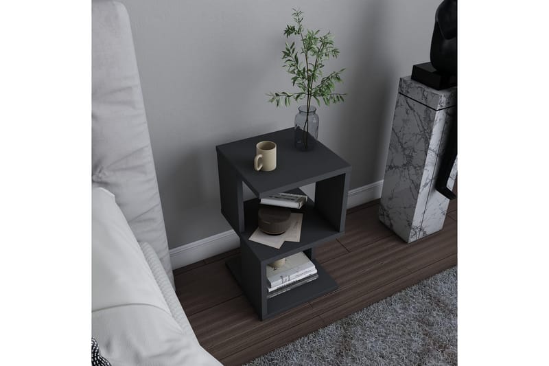 Rinorea Nattbord 29,6x49,4 cm - Antrasitt - Møbler - Bord - Avlastningsbord - Sengebord & nattbord