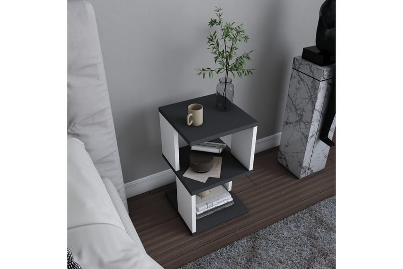 Rinorea Nattbord 29,6x49,4 cm - Antrasitt - Møbler - Bord - Avlastningsbord - Sengebord & nattbord