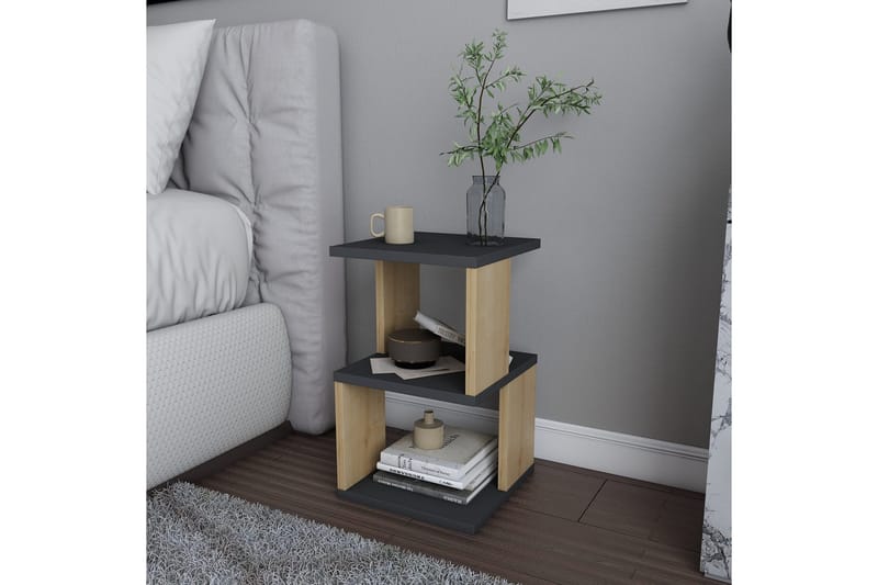Rinorea Nattbord 29,6x49,4 cm - Antrasitt - Møbler - Bord - Avlastningsbord - Sengebord & nattbord