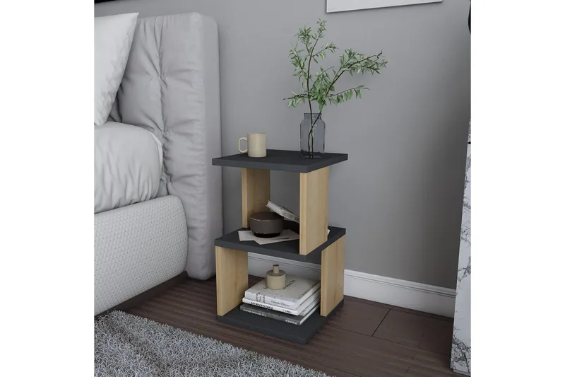 Rinorea Nattbord 29,6x49,4 cm - Antrasitt - Møbler - Bord - Avlastningsbord - Sengebord & nattbord