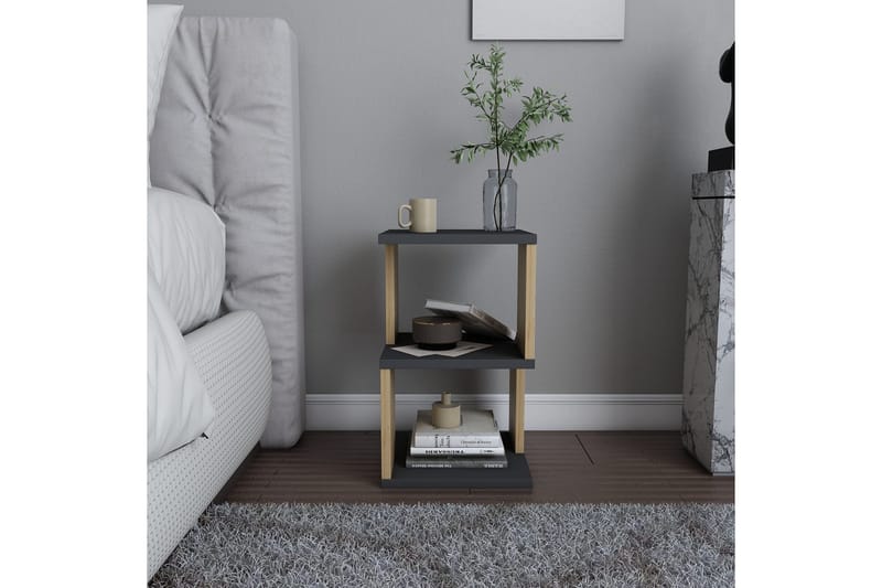 Rinorea Nattbord 29,6x49,4 cm - Antrasitt - Møbler - Bord - Avlastningsbord - Sengebord & nattbord