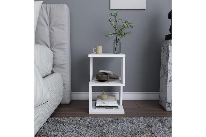 Rinorea Nattbord 29,6x49,4 cm - Hvit - Møbler - Bord - Avlastningsbord - Sengebord & nattbord