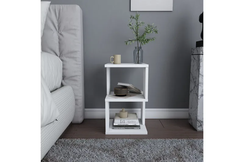 Rinorea Nattbord 29,6x49,4 cm - Hvit - Møbler - Bord - Avlastningsbord - Sengebord & nattbord