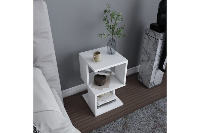 Rinorea Nattbord 29,6x49,4 cm - Hvit - Møbler - Bord - Avlastningsbord - Sengebord & nattbord