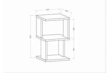 Rinorea Nattbord 29,6x49,4 cm - Hvit - Møbler - Bord - Avlastningsbord - Sengebord & nattbord