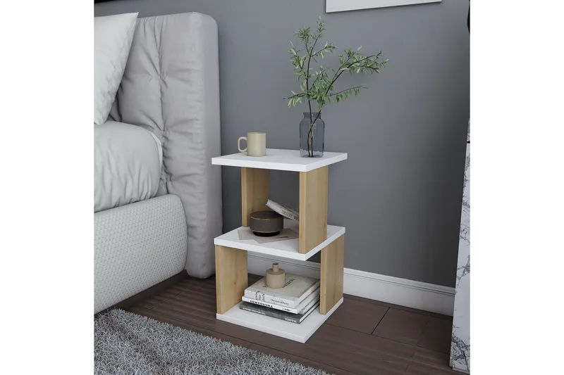 Rinorea Nattbord 29,6x49,4 cm - Hvit - Møbler - Bord - Avlastningsbord - Sengebord & nattbord