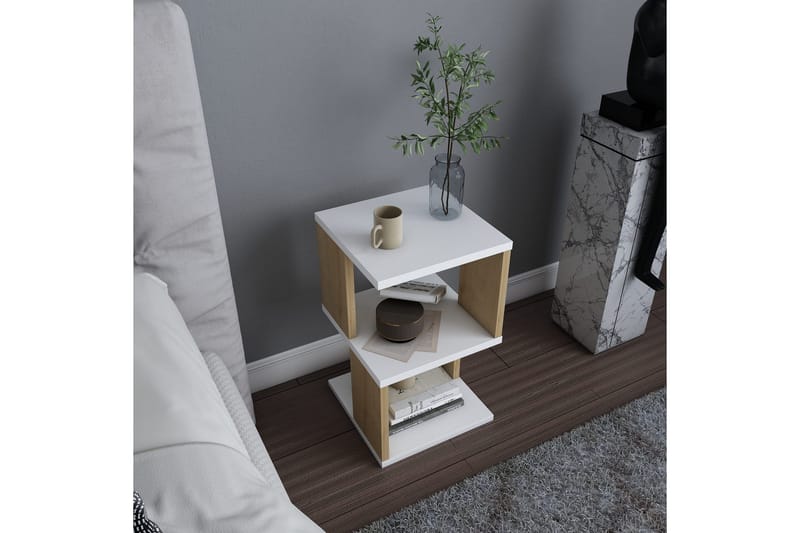 Rinorea Nattbord 29,6x49,4 cm - Hvit - Møbler - Bord - Avlastningsbord - Sengebord & nattbord