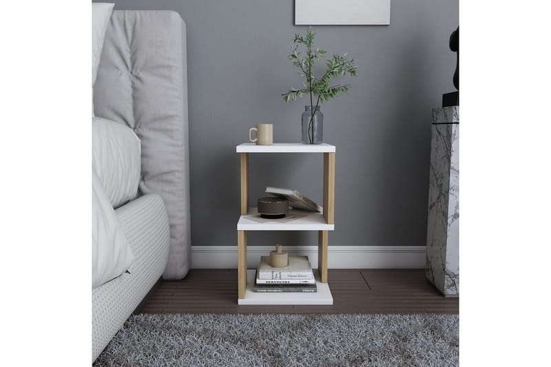 Rinorea Nattbord 29,6x49,4 cm - Hvit - Møbler - Bord - Avlastningsbord - Sengebord & nattbord