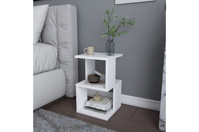 Rinorea Nattbord 29,6x49,4 cm - Hvit - Møbler - Bord - Avlastningsbord - Sengebord & nattbord